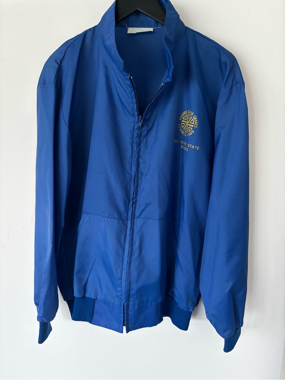 Blue Men's Lightweight Zip Nylon Jacket